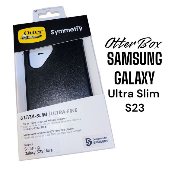 OTTER BOX NIP Symmetry Srs SAMSUNG GALAXY S23 Slim Black Cell Phone Case Holder - Picture 1 of 6
